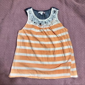 Mixed media sleeveless‎ top girls size medium